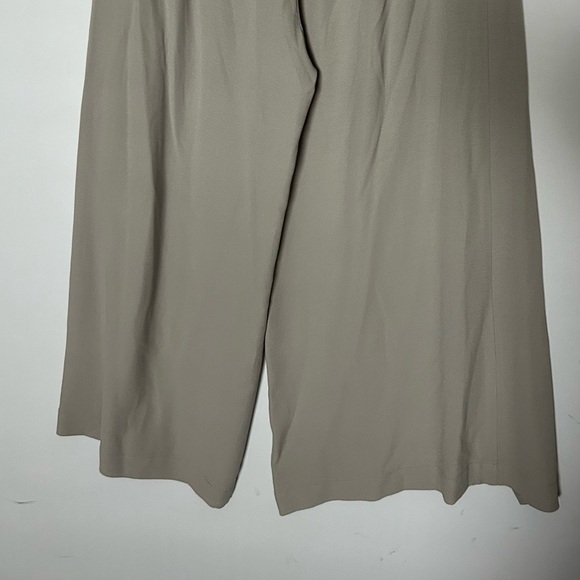 Eileen Fisher 100% Silk Georgette Crepe Wide Leg Wrap Pants in Taupe XS NWT - Picture 8 of 8